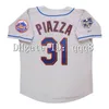 Proword Air01 Vintage 2000 Jersey Mike Piazza 13 Edgar Alfonzo 4 Robin Ventura 32 Mike Hampton White Grey Black Jerseys