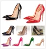 Orijinal deri nokta ayak parmağı pompalar kadınlar yüksek topuklu lüks marka elbise ayakkabı klasik moda stilleri kadın seksi parti ayakkabı stiletto 6 8 10 12cm ofis ayakkabıları 35-44