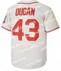 NOVITÀ College Baseball indossa maglie da baseball 43 Jimmy Dugan 8 Dottie Hinson Jersey City of Rockford Peaches A League of Their Own Man Women Y