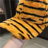 Ball Caps Zebra Stripes Faux Fur Baseball Women Autumn Winter 5 Colors Casual Street Visors Hat 54-59cm Adjustable 2022