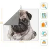 Table Mats Drying Mat Puppy Pug Portrait Painting Heat Insulation Holder Dish Cup Draining Pad Kitchenware