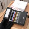 Luxury Designer Handbag the Latest Cross Grain Cowhide Wallet Women's Change Bag Multi Card Slot Two Fold Short Large Capacity Ultra-thin Buckle Factory Direct Sale