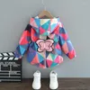 Jackets Menoea 2022 Fashion Kids Girls Spring dunne baby vlinder Appliques Coats Kinderen Casual zoete bovenkleding voor 0-8y