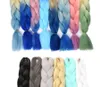 Hair Bulks Synthetic Jumbo Braiding Hair Extension 24 Inch Heat Resistant Fiber In Bulk Ombre For Woman