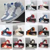 Boots Jumpman 1s Mens Basketball Shoes 1 UNC Twist Dark Mocha University Blue Grey Hyper Bred Patent Royal Heritage Bordeaux Sports Sneakers