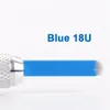 Microbalding Tattoo Needle 100pcs 0 20mm Blue 18 u Blade Professional Disposable U Shape Needles Microblades For Microblading Eyeb4785665