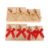 Gift Wrap 5 Pcs European Style Wedding Bow Candy Box Golden Square Chocolate Celebration Companion