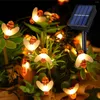 Strings Solar Bee String Lights 7m 50 LED Waterdichte honingbij Fairy voor tuin Lawn Balkon Tree Outdoor Landschap Kerstmis