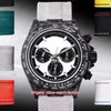 Relógio masculino de 8 estilos Super Versão JHF Maker 40mm Cosmograph DiW Relógios de fibra de carbono Cronógrafo Workin CAL.4130 Movimento Mecânico Automático Relógios de pulso masculinos