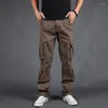 Men's Pants Men's Cargo Mens Casual Multi Pockets Men Outwear Army Straight Slacks Long Trousers Plus Size