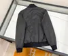 2022 Осень и зимняя роскошная мужская черная куртка Высококачественные материалы для одного грудного бейсбольного воротника Top Brand Designer Jacket