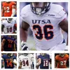 Aangepaste Utsa Roadrunners voetbalshirt Ncaa College Dequarius Henry Lorenzo Dantzler Frank Harris