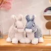 23 см прекрасная симуляция кроличьи плюшевые игрушки фаршированные мягкие волосатые зайцы куклы милая игрушечная подушка для детей мальчики для девочек рождения рождественские подарки