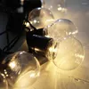 Strings AC 110V 220V LED -lampen String 3m 6m Globe Fairy Lights Christmas Outdoor Wedding Patio Yard Decoratief licht gazonlamp