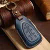 Luxe auto Key Case Cover lederen FOB Bescherm Keychain -accessoires voor Chevy Chevrolet Captiva Cruze Malibu Sail Beartinghouder