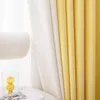 Kurtyna 2022 cytryn żółty nowoczesny kolor solidny wysoki osłona przeciwsłoneczna do salonu okno sypialni