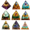 Decorative Figurines Natural Stone Orgonite Pyramid Crystals Energy Generator Healing Meditation Protection For Home Office Craft Decoration