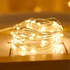 Strängar batteridrivna juldekorationsträngslampor 3mode semester RGB Coloful Fairy Light for Room Copper Wire Bottle Strip
