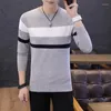 Men's Sweaters Spring Men Sweater O-Neck Mens Pullover Male Coat Man Striped Pull Clothing Long Sleeve Homme Shirt C250