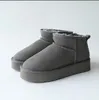 Designer Women Classic Mini Snow Boots 58541 Platform Ultra Matte Fur Boot Suede Wool Blend Comfort Winter Designers Ankel Booties Storlek 35-42 Xiaomit