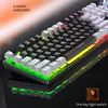 Tangentbordsspel USB Wired Color Matching Luminous Rainbow for PC Gamer Desktop Computer Accessories 221027
