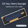 Keyboards 139151 Keys Blue Samurai KeyCap Red English Japanese PBT KeyCaps Cherry Profile For MX Switch GMK Mechanical Keyboard 221027