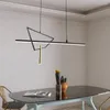 Pendant Lamps Modern Geometric Nordic Design Restaurant Cafe Bar Long Strip Creative Hanging Light Dining Room Kitchen Fixtures