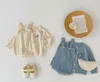 Cardigan Baby Girls 3M-2T INS avec une broderie de fleur pull en tricot et robeper 100% coton Boutique pour fille de printemps d'automne 86052