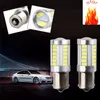 PCSCARライト信号ランプ1156 1157 BA15S P21W LED Turn Brake Tail 33SMD 5730 Auto Rear Reverse Bulb R5W