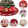 Kerstdecoraties 90 cm rode boomrokken Santa Claus Elk tapijtrok Decor voor thuisjaar 2023