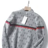 Designer Plus Size Sweaters Limited dreifarbiger Jacquard-Garngefärbter Doppel-G-Nerz-Kaschmir-Pullover mit halbem Rollkragenpullover und Rundhalsausschnitt, gestrickt, schmale Passform, Herrengröße 3XL