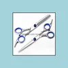 مقصات شعر محترفة 6 0 بوصة 4CR مقصات الشعر قطع الحلاق Makas Scissor SciSors Scisors Thinning Shears تصفيف الشعر Drop D Dhkih