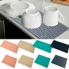 Table Mats 40cm Drain Mat Suit Kitchen Silicone Dish Drainer Tray Sink Drying Non-slip Anti-scalding Pot Household Placemat