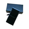 Jewelry Pouches Man Black Rectangle Faux Leather Small Cufflinks Box 8x4x3cm Gift Boxes