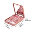 Portable 5pcs Fiber Soft Bristle Makeup Brushes Set With Mirror Mini Foundation Loose Powder Smudge Eyeshadow Lip Brush Beauty Makeups