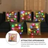 Kussen Kerstdeksel Covers kussens linnen LED KAARSCHAP Kussenkussen gooien Xmas Light Cases Decoratieve kussenslip