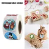 Decorações de natal Merry Tag Stickers MultiPuris Furpose adesivo Natal Decorative Envelope Seals Gifts DIY embrulhando Hfing