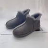 Nuovo stivali da neve integrati in pelle di pecora inverno caldi scarpe pigra non slip pigra casual per il bagagliaio da uomo caviglia maschile size35-48