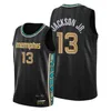 2021-22 75. rocznica zszywana męska koszykówka Ja Morant Jaren Ziaire Williams Jackson Jr. Dillon Brooks Santi Aldama Jersey Black Size