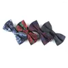 Bow Ties 2022 Business Floral Print Bowtie för herrskjorta Cravats Neckwear Skinny Fjäril