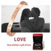 Ne jamais se faner amour vis bracelet marque designer luxe mode mariage couple fiançailles bijoux classique 5.0 alliage de titane 18krose or tennis polissage bracelet