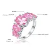 Anneaux De Mariage Garilina Europe Et Les États-Unis Incrusté De Zircon Cubique Rose De Mode Exquis Bague De Couleur Argent Pour Les Femmes AR2264