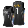 75 -årsjubileum Diamond Basketball Jerseys 2021/22 Men sydde James Harden Kevin Durant Kyrie Irving Caris Levert Custom Black Jersey