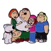 Broches Family X Guy esmalte Pin divertido dibujos animados animación comedia broche insignia ropa sombrero mochila decoración joyería Accesorios