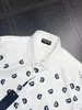 DSQ Phantom Turtle Martini Logo Print Cotton Shirt Mens Designer Designer Trand Clothing Men Long Sleeve Dress Shirt Hip Hop Style Tops 841775