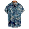 Chemises d￩contract￩es pour hommes en vrac pour hommes imprim￩es ￠ manches courtes hawa￯ennes bouton de la chemise de plage