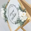 Guirlande suspendue de mariage artificielle de fleurs décoratives utilisée pour la décoration de fête de Roses de Simulation de panneau d'affichage de bienvenue