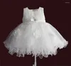 Vestidos de menina vestido de bebê vestido de flor rosa com mangas de bola com princesas de casamento meninas de casamento batismo 1 ano vestido infantil 6m-4y