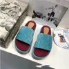 Sandalias de mujer Zapatillas Bordado Diseñadores Diapositivas Parejas Sandalia Floral Brocado Chanclas Rayas Playa Cuero Caucho Flor Zapatilla Mocasines