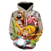 Herren-T-Shirts, 90er-Jahre-Cartoon-Collage, 3D-Druck, lustiger Anime, modisch, süßer Hoodie, Sweatshirt, Jungen und Mädchen, lässig, Frühling und Herbst